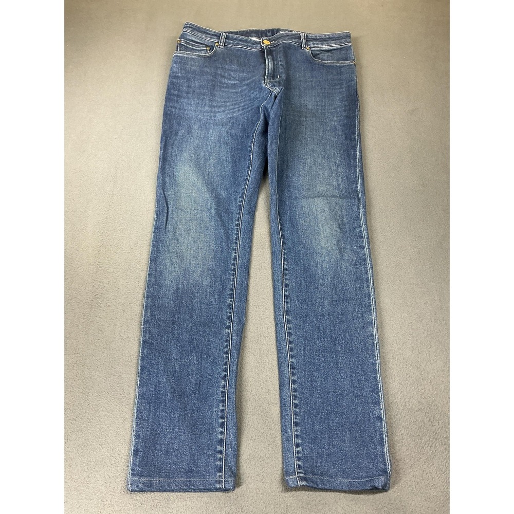 PT Torino Jazz Jeans Mens 38x32 Medium Wash Blue Straight Leg Stretch Denim